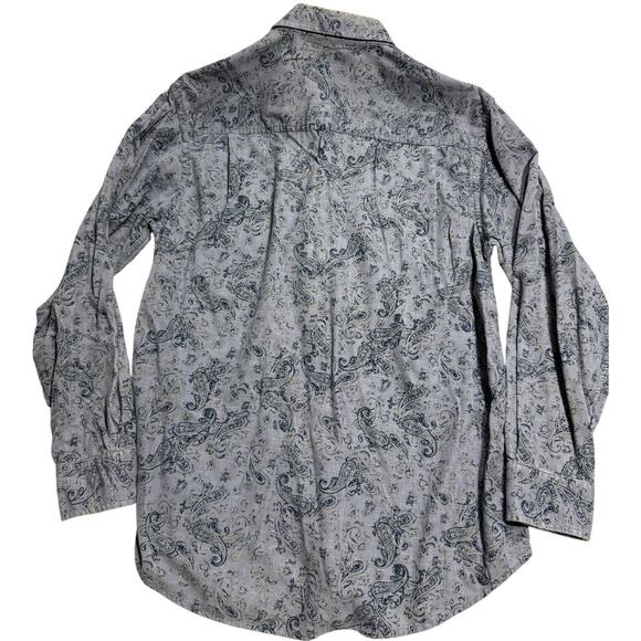 VTG St. John's Bay Corduroy Button Up Shirt Paisley Women's Size Small Blue - Picture 6 of 11